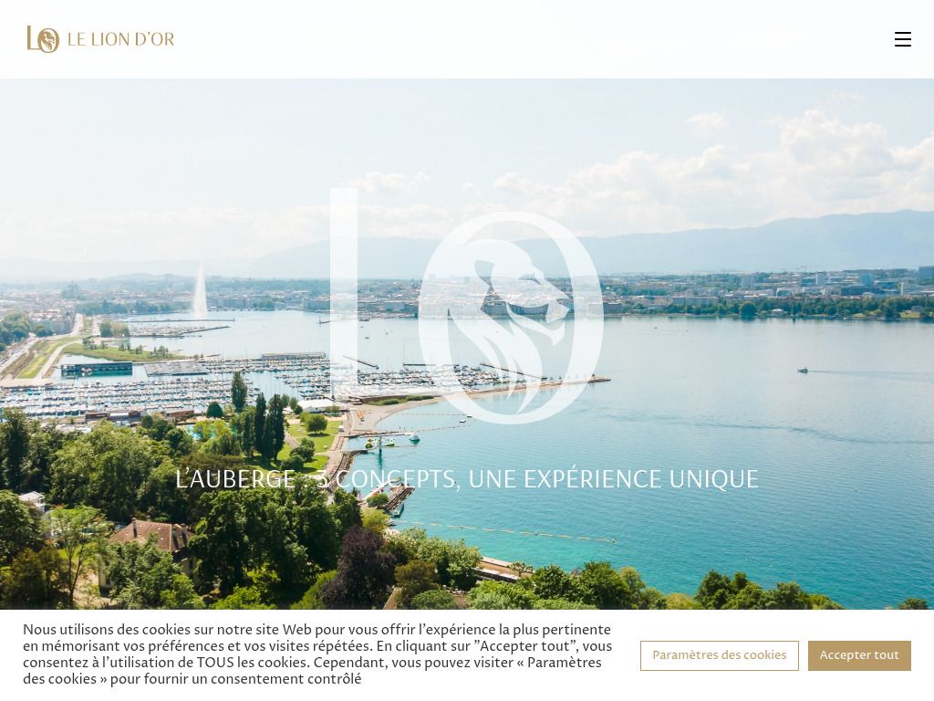 Website von Restaurant du Lion d'Or
