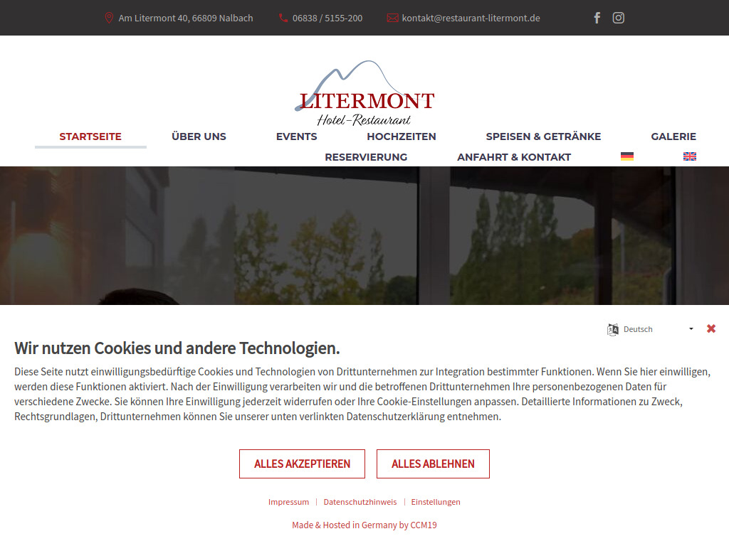 Website von Bonnaire und Scherer GbR in Nalbach