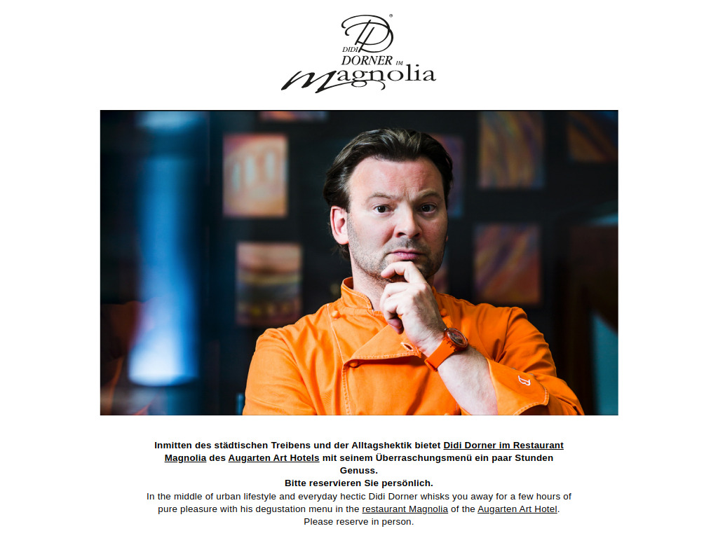 Website von Restaurant Magnolia