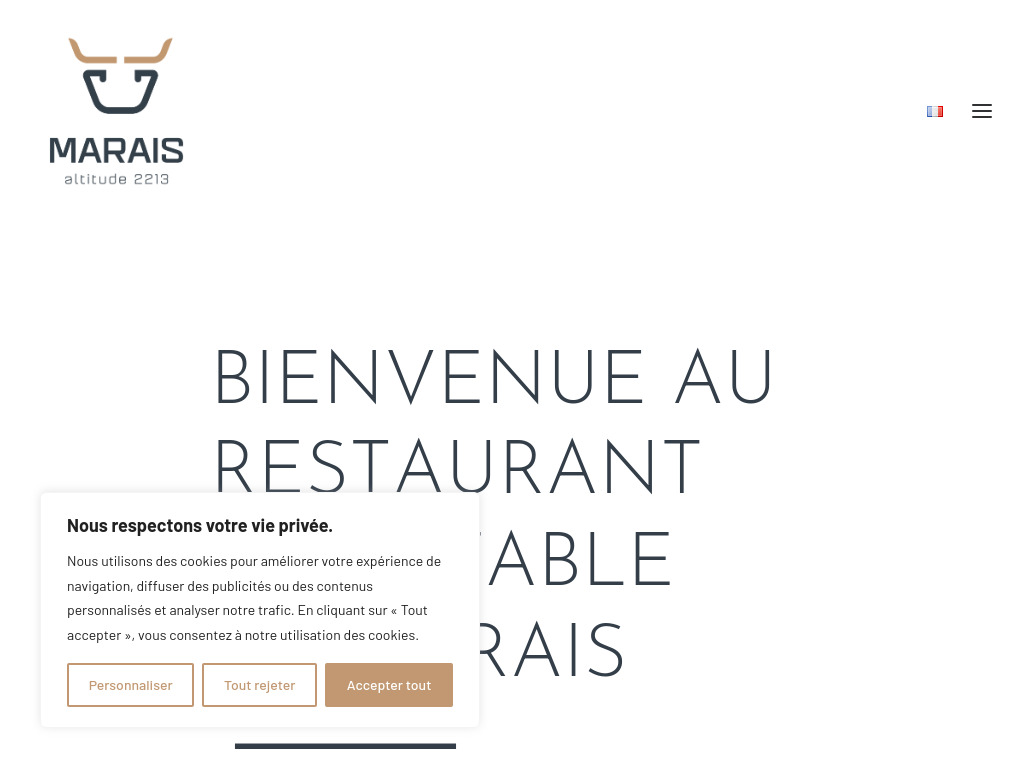 Website von Restaurant de l'étable du Marais