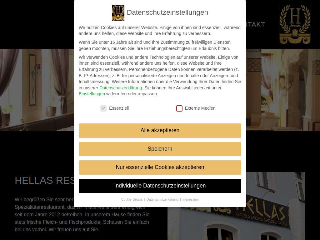 Website von Griechisches Restaurant Hellas Inh. Chatzidou GbR in Markranstädt