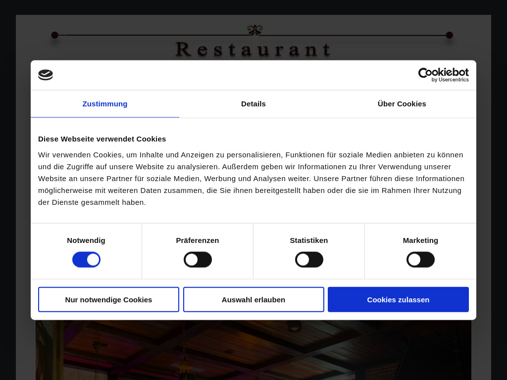 Website von Restaurant Marone in Ingelheim am Rhein