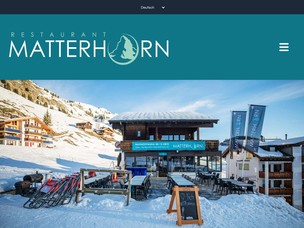 Website von Matterhorn GmbH in Riederalp