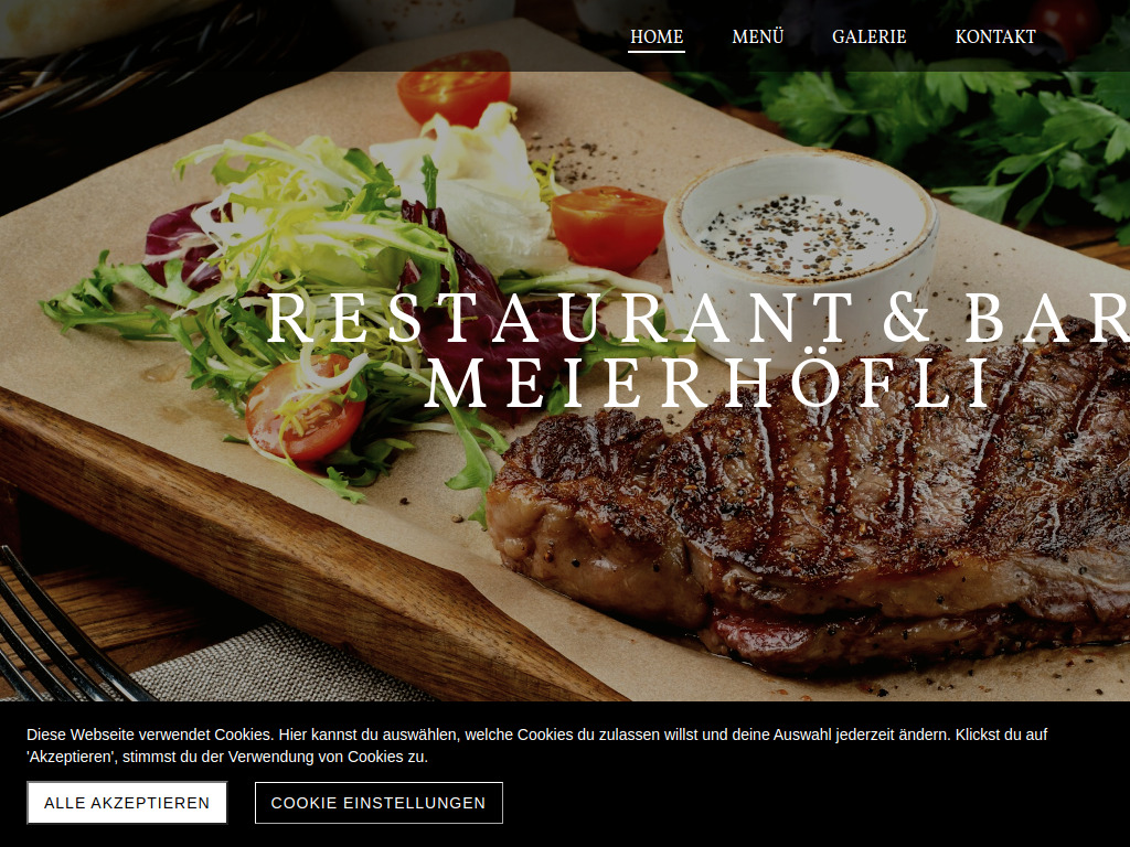 Website von Restaurant & Bar Meierhöfli in Unterengstringen