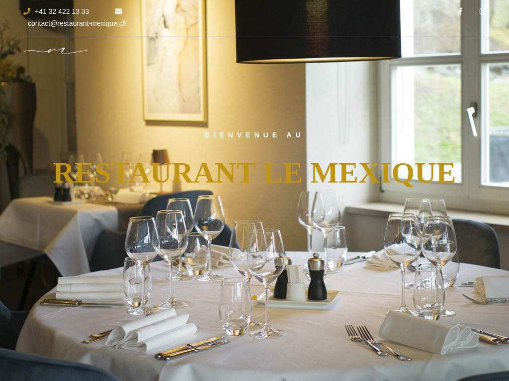 Website von Restaurant Le Mexique in Delémont