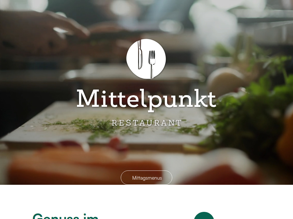 Website von Restaurant Mittelpunkt in Worb