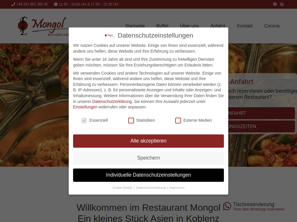 Website von Mongol Restaurant Koblenz - Ihre
