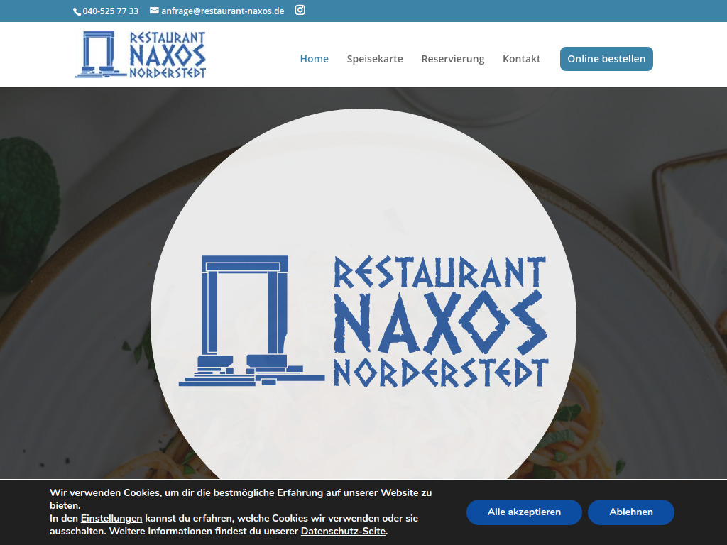 Website von Restaurant Naxos – Norderstedt in Norderstedt