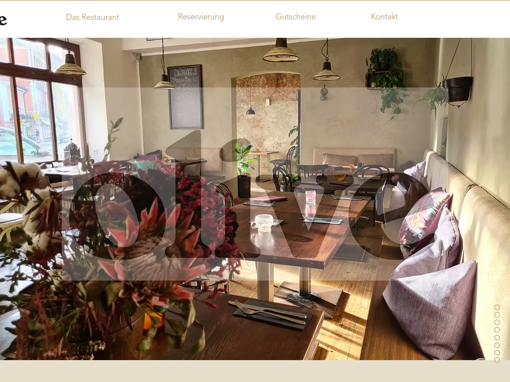 Website von Restaurant Olive in Innsbruck