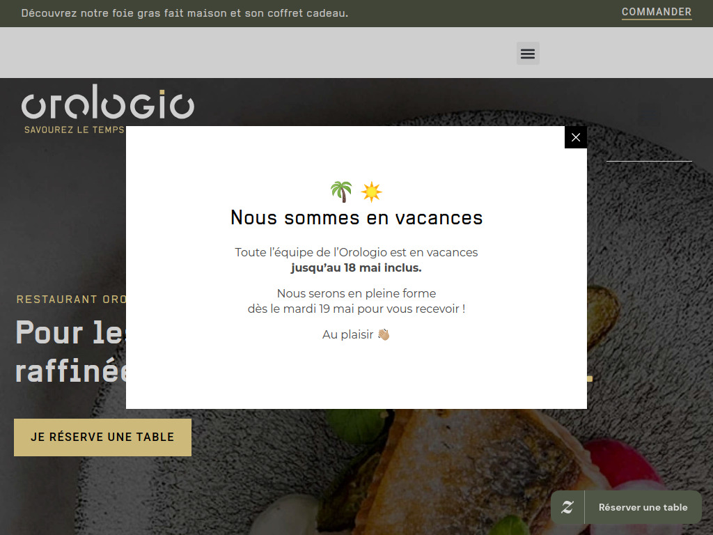 Website von Restaurant Orologio in La Chaux-de-Fonds