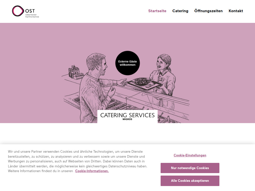 Website von Restaurant OST in Rapperswil-Jona
