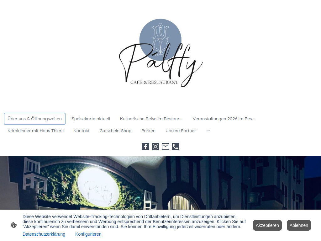 Website von Café & Restaurant Pálffy in Ronneburg