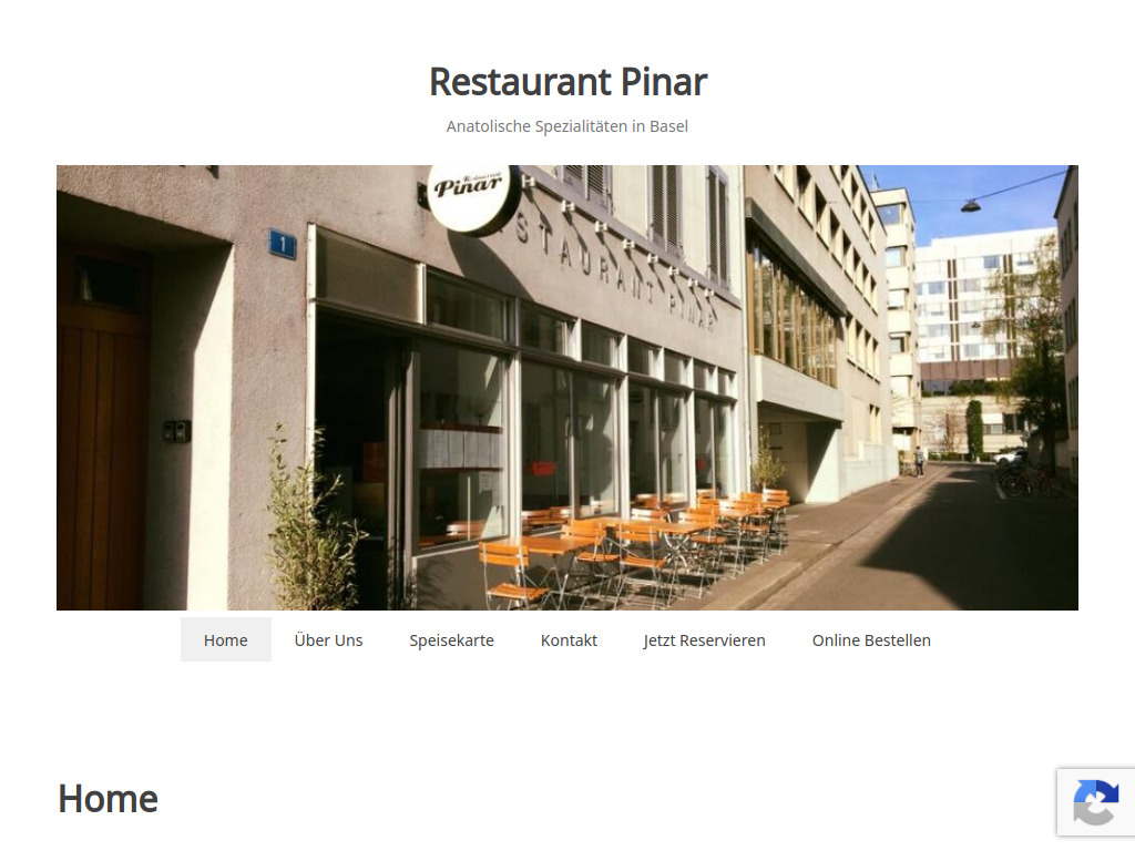 Website von Restaurant Pinar