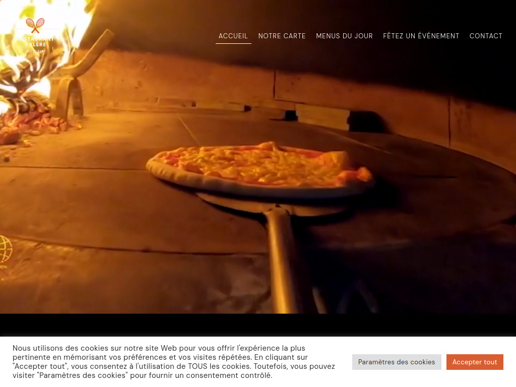 Website von Restaurant Pizzeria de Valère in Sion