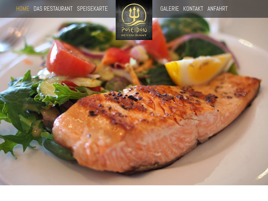 Website von Restaurant Poseidon in Wesseling