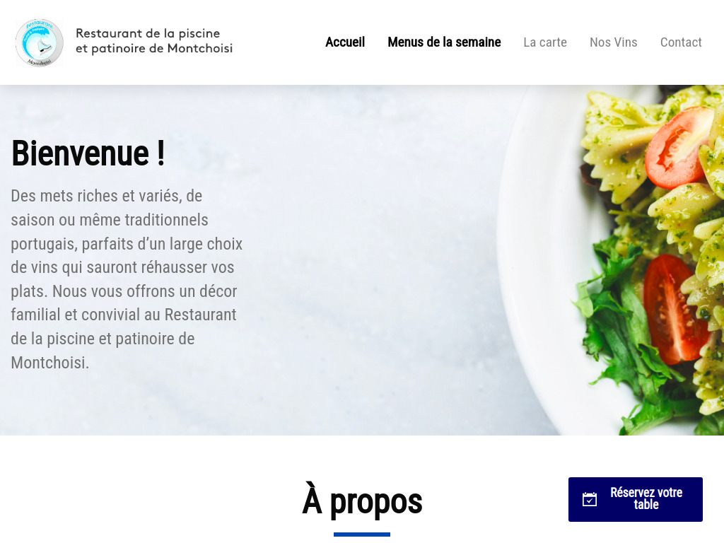 Website von Restaurant de la Piscine et Patinoire de Montchoisi