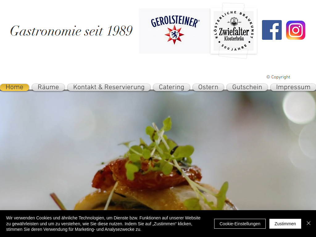 Website von Restaurant Raffaello in Esslingen