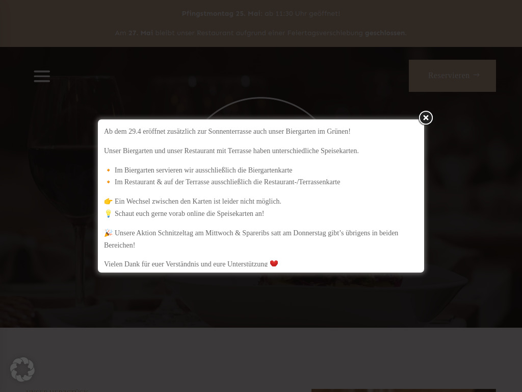 Website von Restaurant Reitpark Mergenthau in Kissing