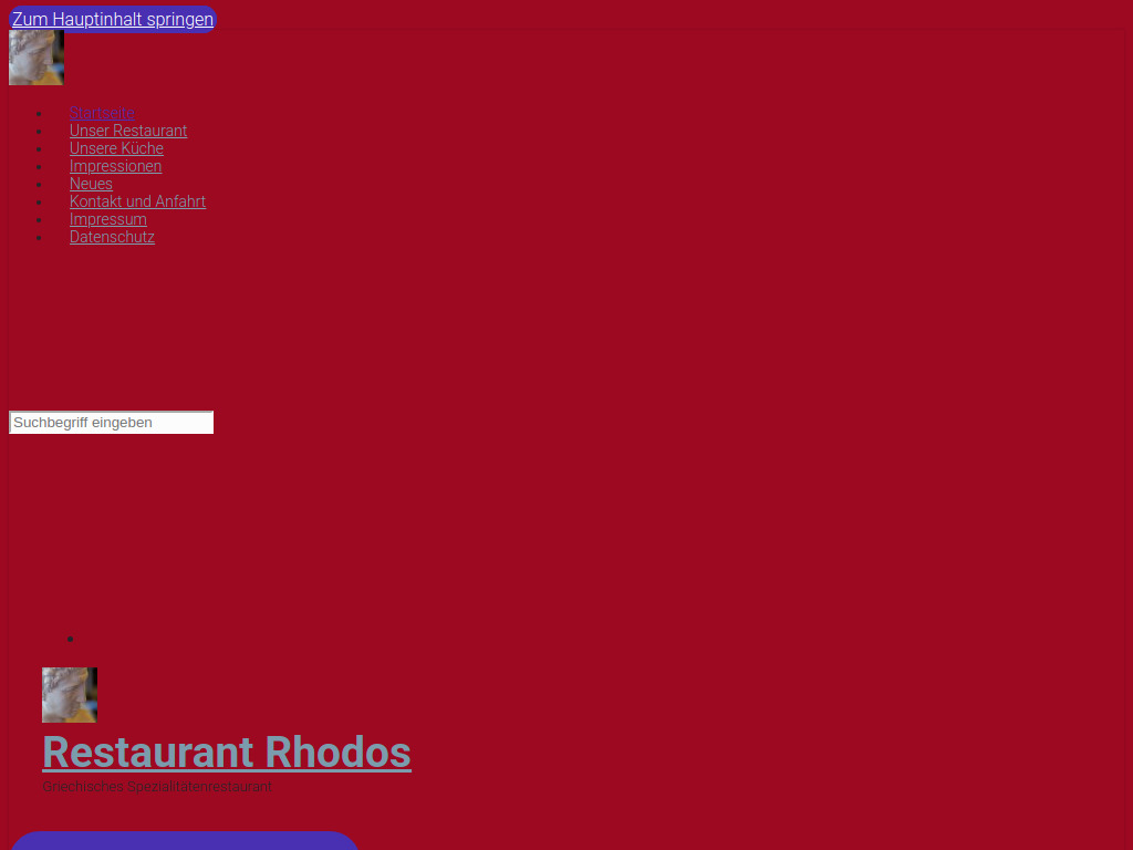 Website von Restaurant Rhodos in Seebad Ahlbeck