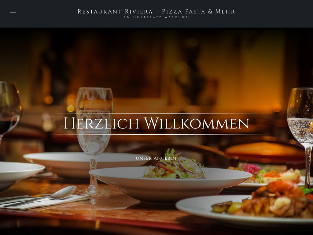 Website von Restaurant Riviera in Walchwil