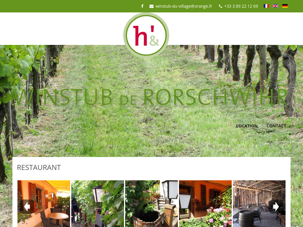 Website von Winstub du Village in Rorschwihr