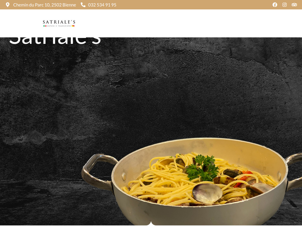 Website von Restaurant Satriale's in Biel/Bienne