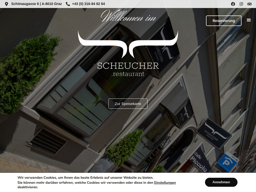 Website von Start - Restaurant Scheucher in Graz