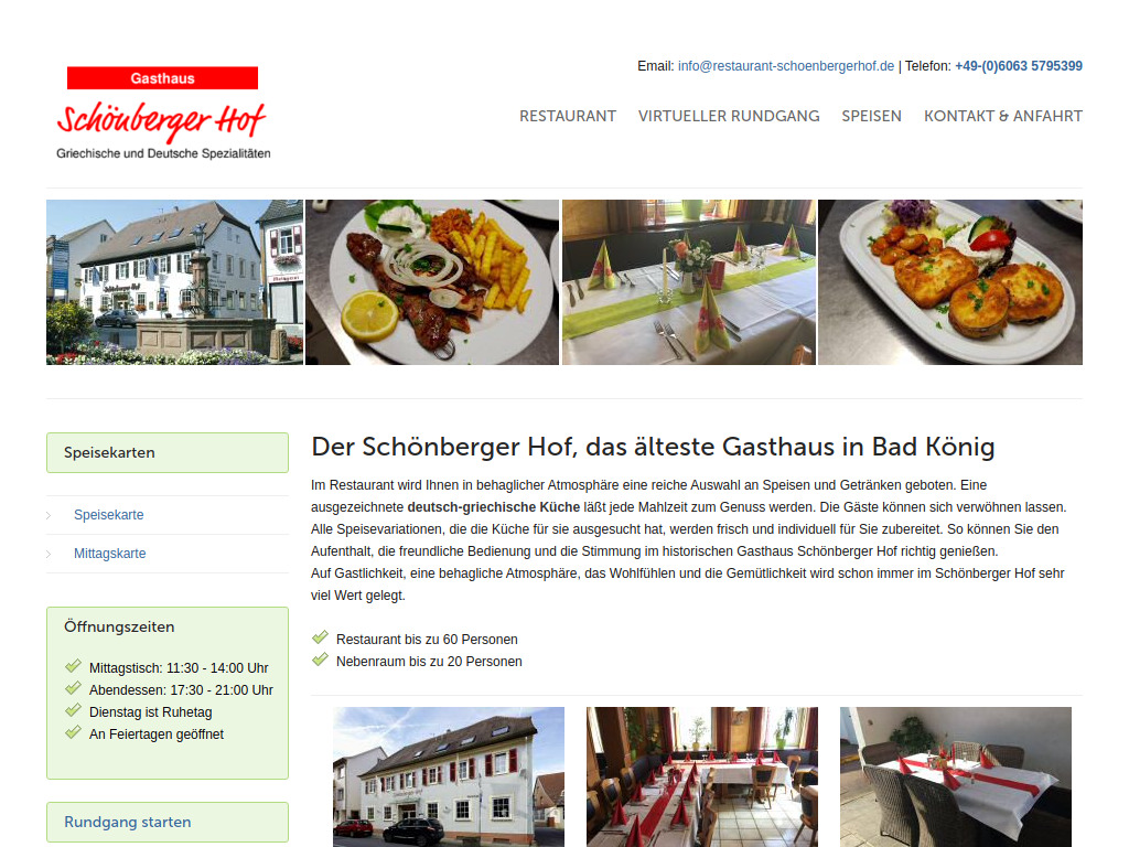 Website von Schönberger Hof in Bad König