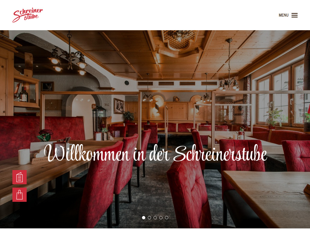 Website von Restaurant Schreinerstube in Obermaiselstein