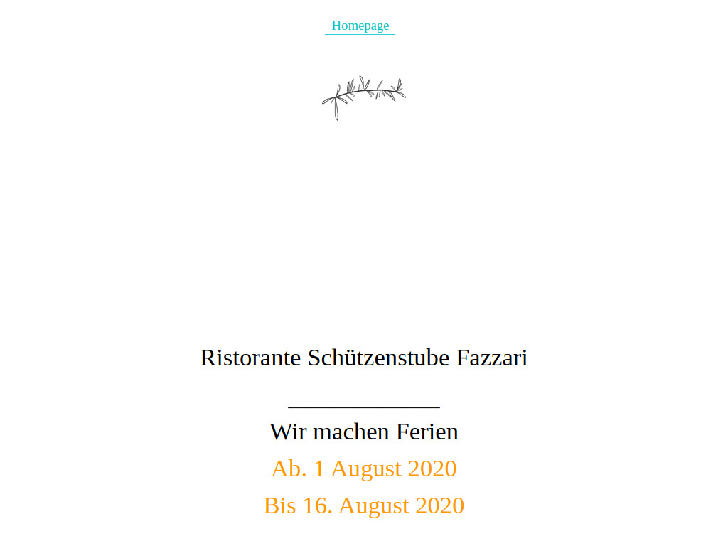 Website von Schützenstube Fazzari