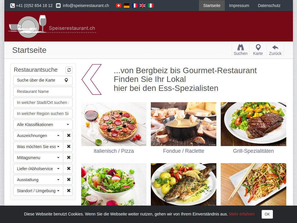 Website von Tourismusinfo GmbH in Basadingen