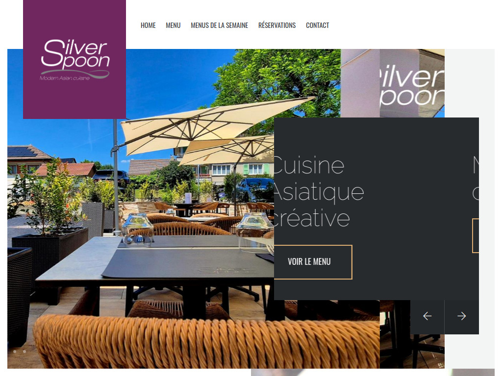 Website von Restaurant Silverspoon in Gland
