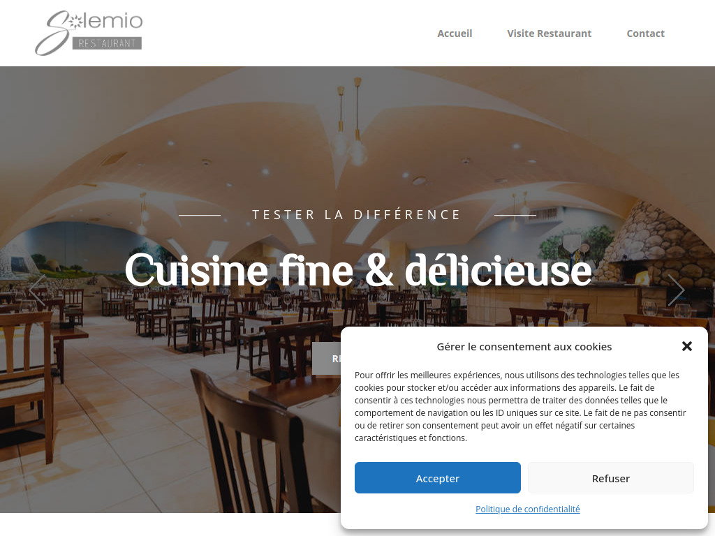 Website von RESTAURANT SOLEMIO Fribourg - Cuisine italienne authentique