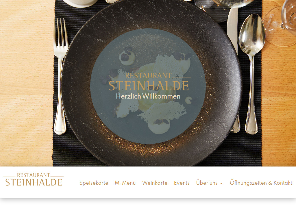 Website von Restaurant Steinhalde in Stuttgart