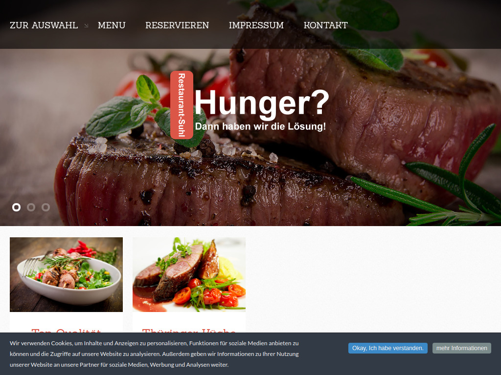 Website von Thurmann Hotel GmbH & Co. KG in Suhl