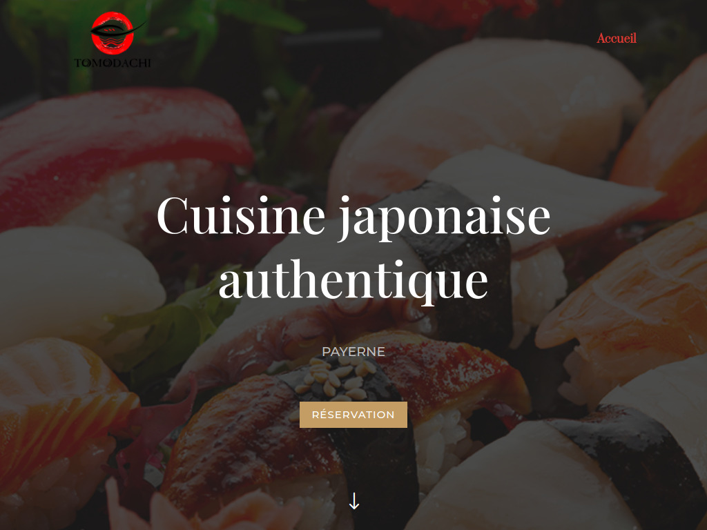 Website von Restaurant Tomodachi in Payerne