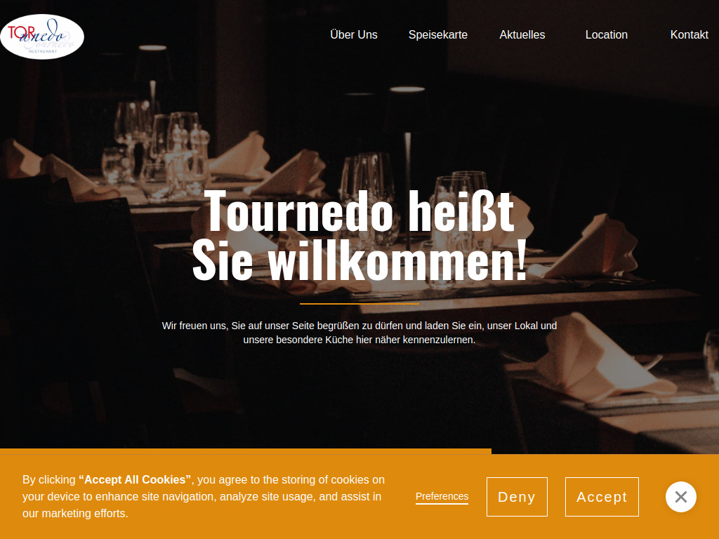 Website von Restaurant Tournedo in Walldorf