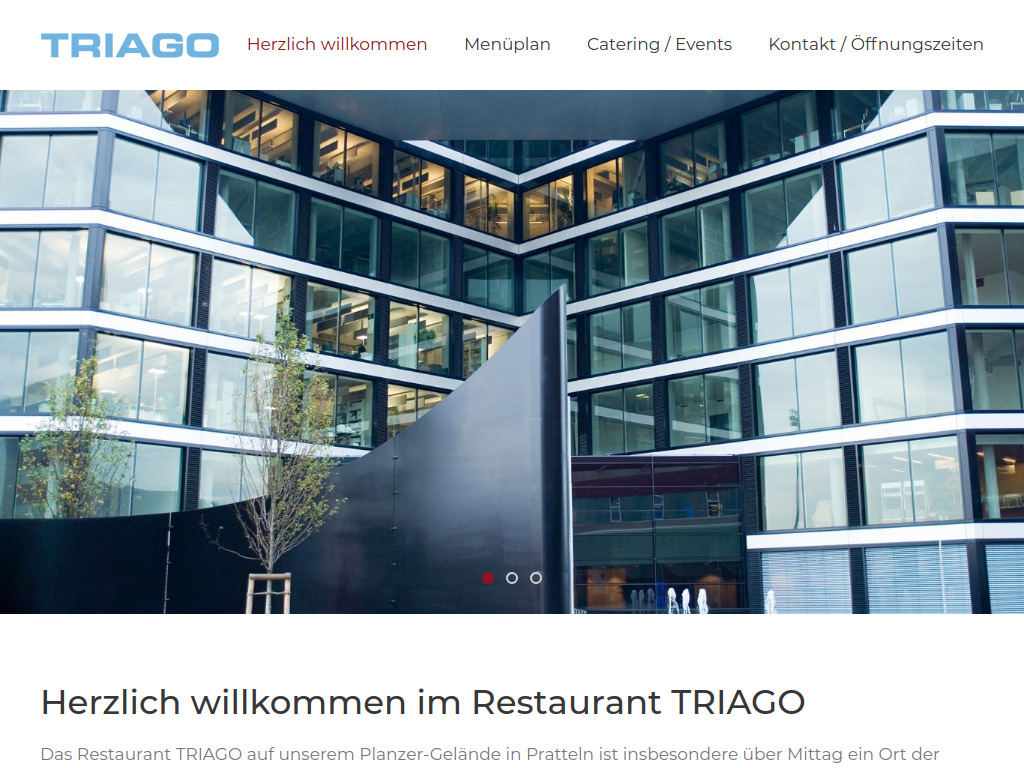 Website von TRIAGO in Pratteln