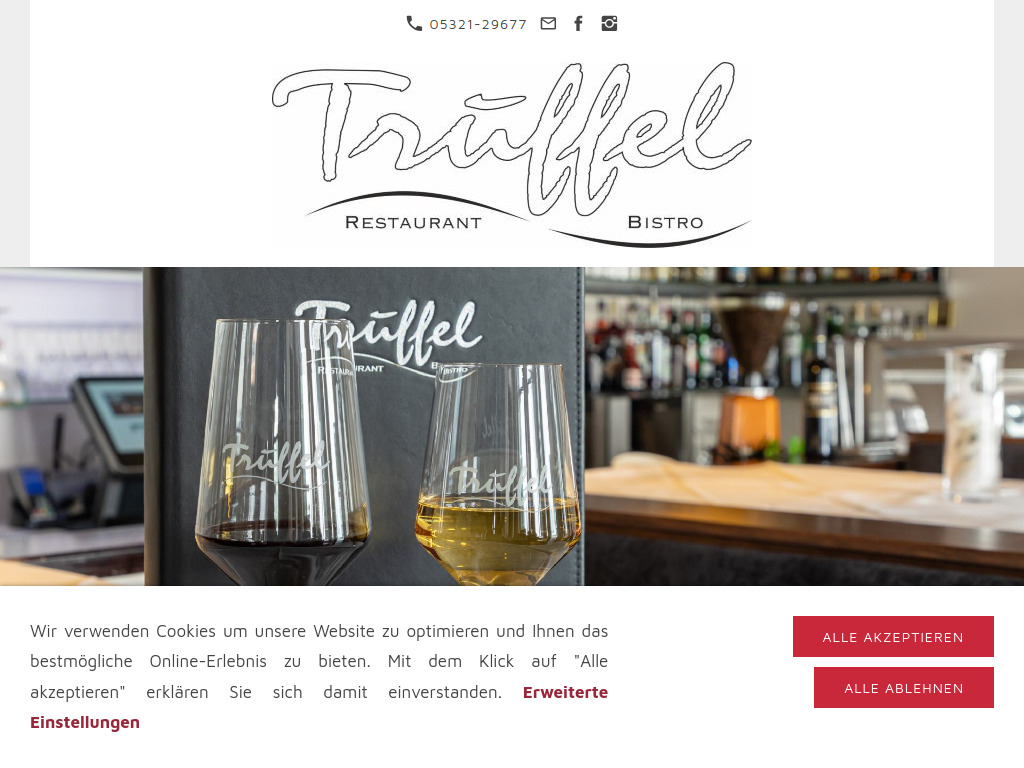 Website von Restaurant Trüffel in Goslar