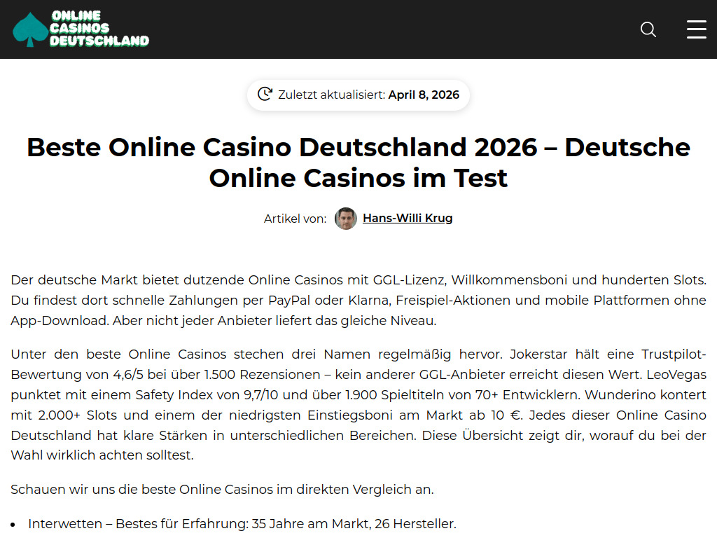 Website von Restaurant Volt in Berlin