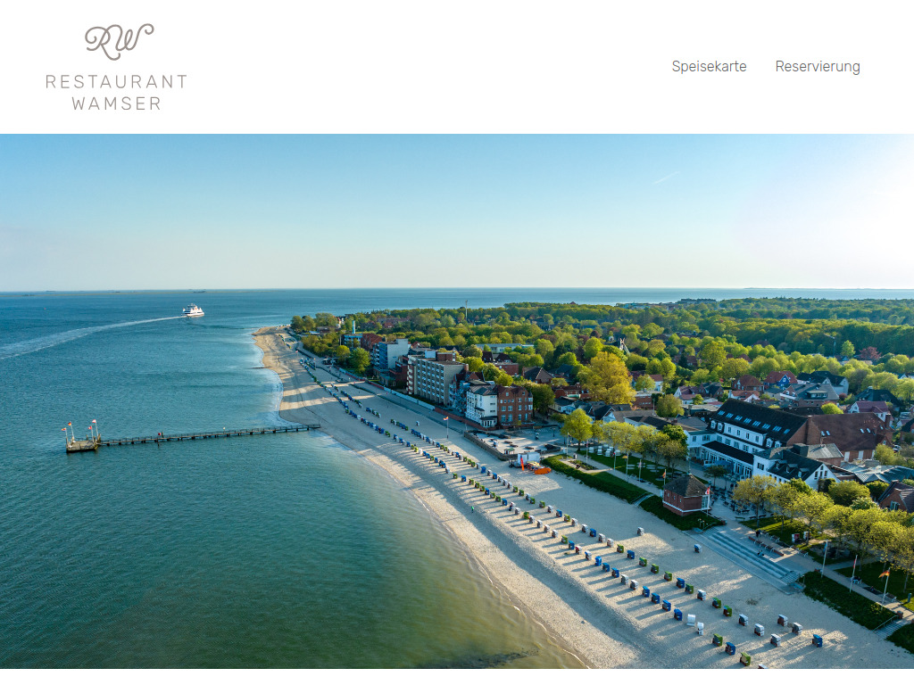Website von Restaurant Wamser in Wyk auf Föhr