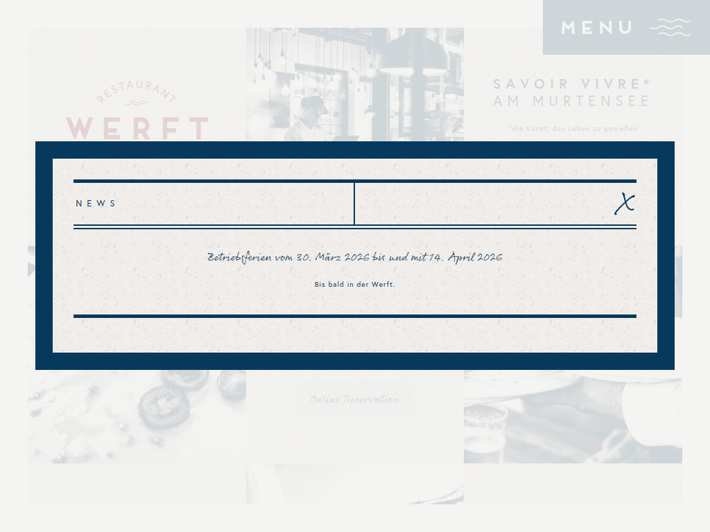 Website von Restaurant Werft GmbH in Faoug