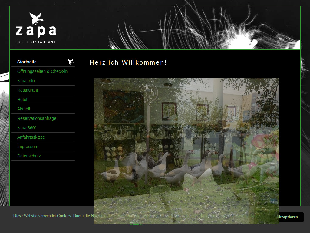 Website von Hotel Restaurant zapa in Singen-Bohlingen