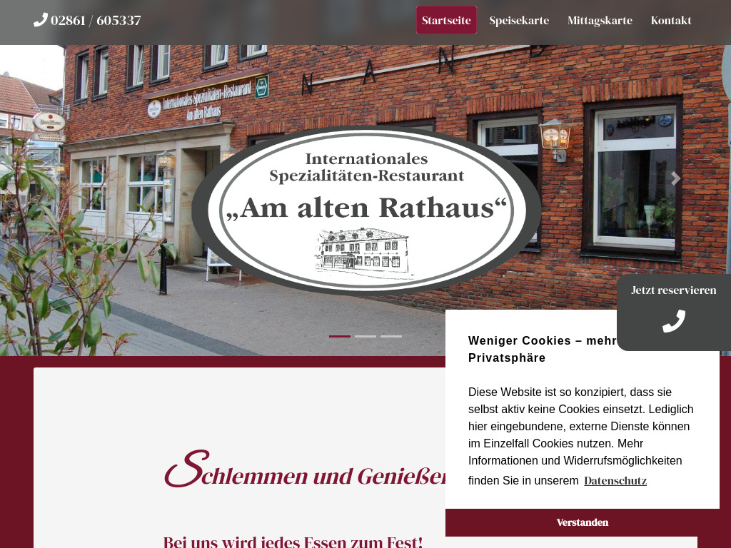 Website von Am Alten Rathaus in Borken