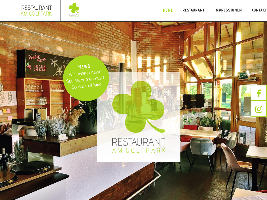 Website von Restaurant am Golfpark in Göppingen
