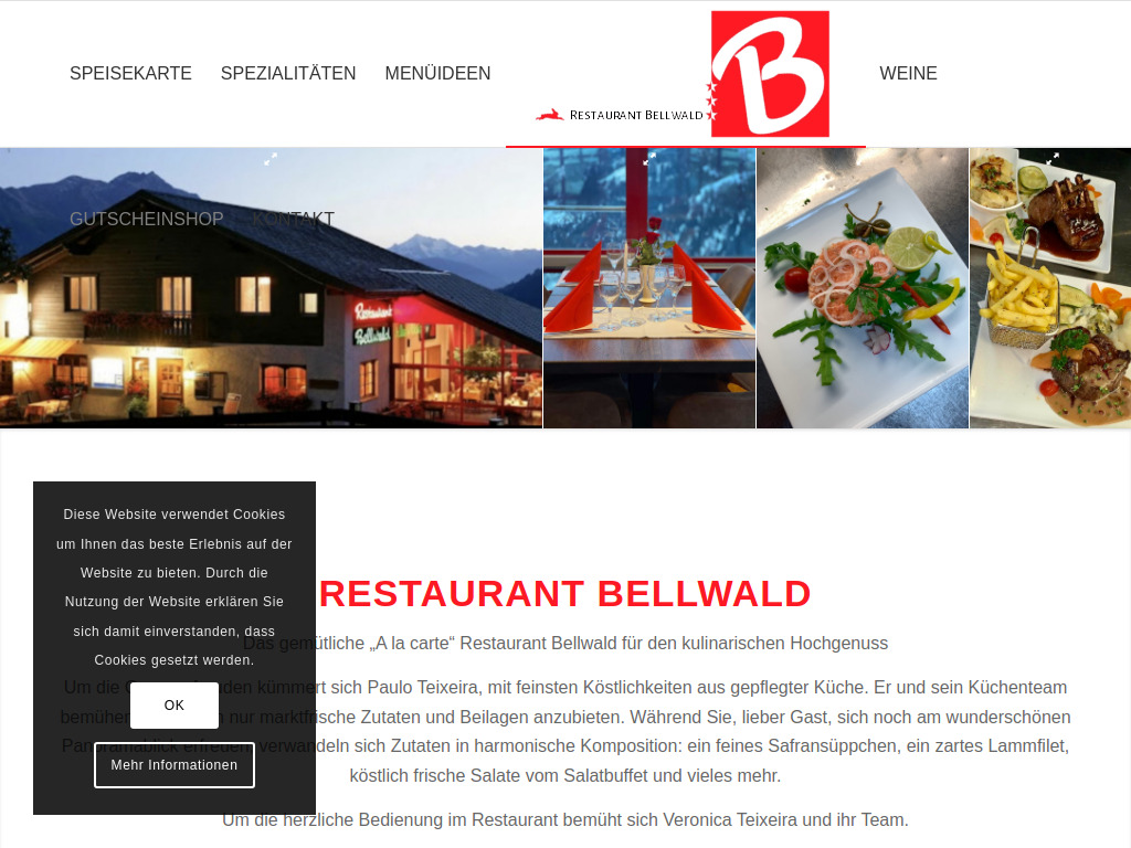 Website von Restaurant Bellwald GmbH in Bellwald