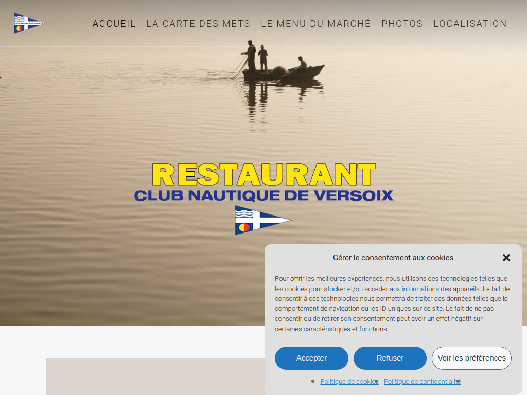 Website von Club Nautique Versoix in Versoix