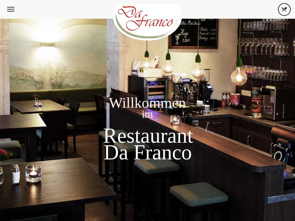 Website von Restaurant Da Franco Passau in Passau