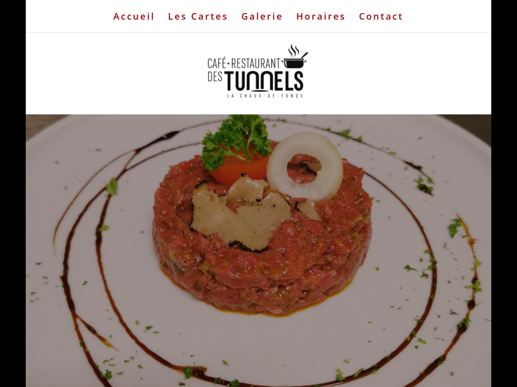 Website von Restaurant des Tunnels in La Chaux-de-Fonds