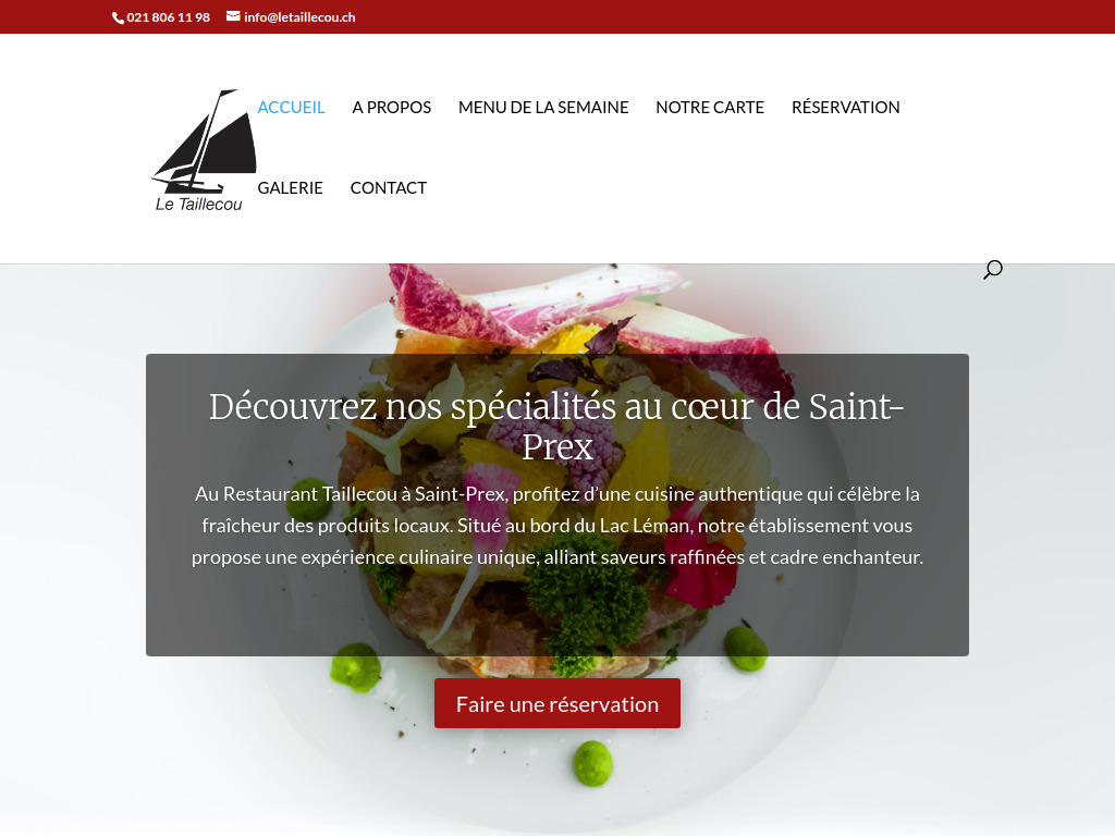 Website von Restaurant Taillecou Saint-Prex in Saint-Prex